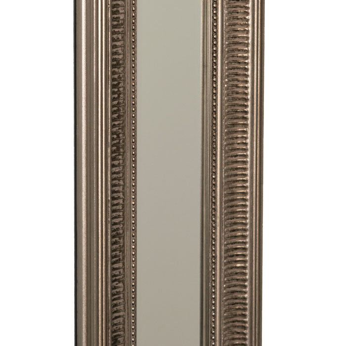 Slim Wall Mirror in Antique Silver