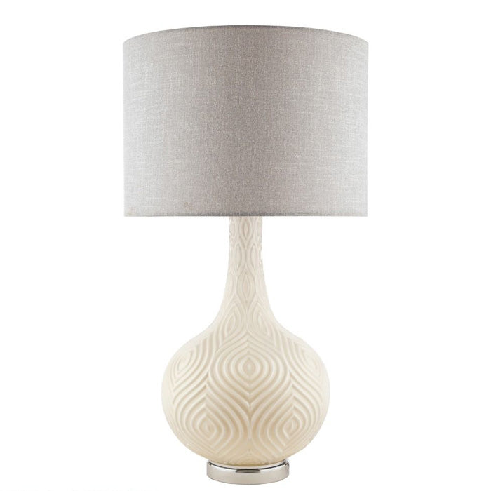 Laura Ashley Grace Table Lamp Patterned Glass with Shade LA3742272-Q