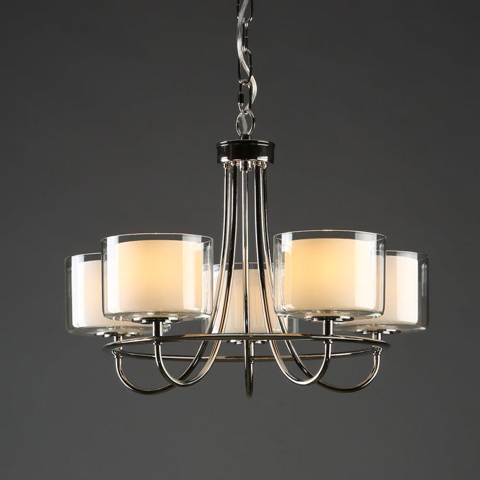 Laura Ashley Southwell 5-Light Chandelier in Polished Nickel LA3703637