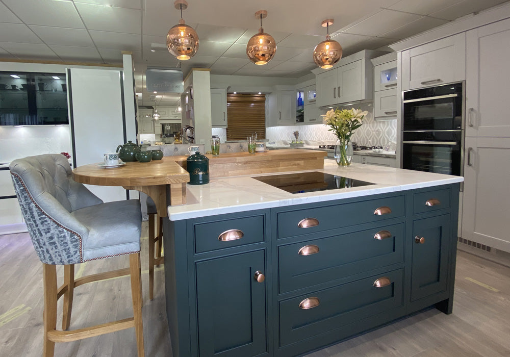 Sneak Peak Inside Woodbank Kitchens New Showroom featuring lighting by Castle Lighting Omagh