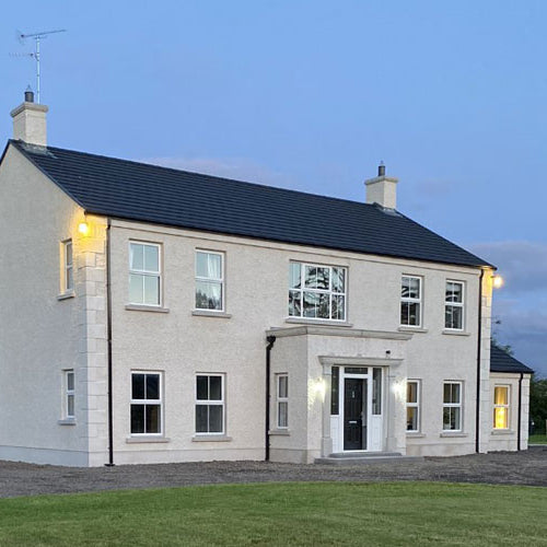 County Tyrone New Build Home reveals their Designer Kitchen with Lighting by Castle Lighting