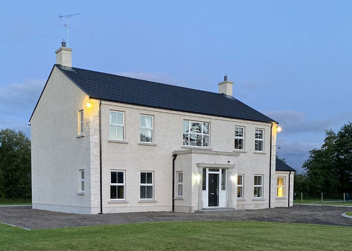 County Tyrone New Build Home reveals their Designer Kitchen with Lighting by Castle Lighting