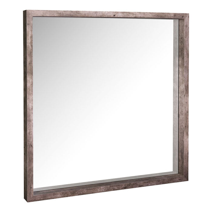 Dar Rocco Mirror Distressed Concrete Effect Veneer 80 X 80cm 002ROC001