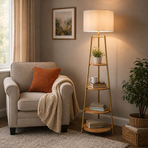 Dundalk Lighting 465 FL Gold Floor Lamp 465FL