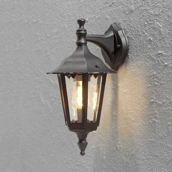 Konstsmide 7231-750 Firenze Downward Single Light Small Outdoor Wall Fitting in Black Finish
