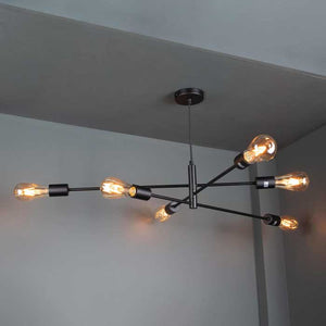 Dar Alana 6 Light Pendant Black ALA0622