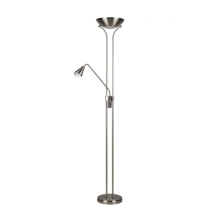 Magnalux Alba Mother and Child Floor Lamp Satin Chrome ALB02SCFL