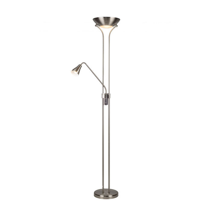 Magnalux Alba Mother and Child Floor Lamp Satin Chrome ALB02SCFL