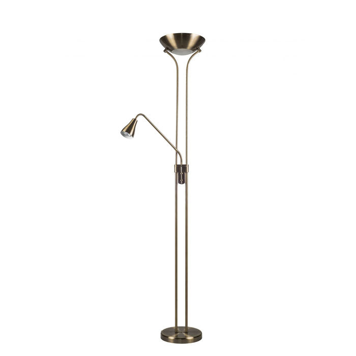 Magnalux Alba Mother and Child Floor Lamp Antique Brass ALB02ABFL