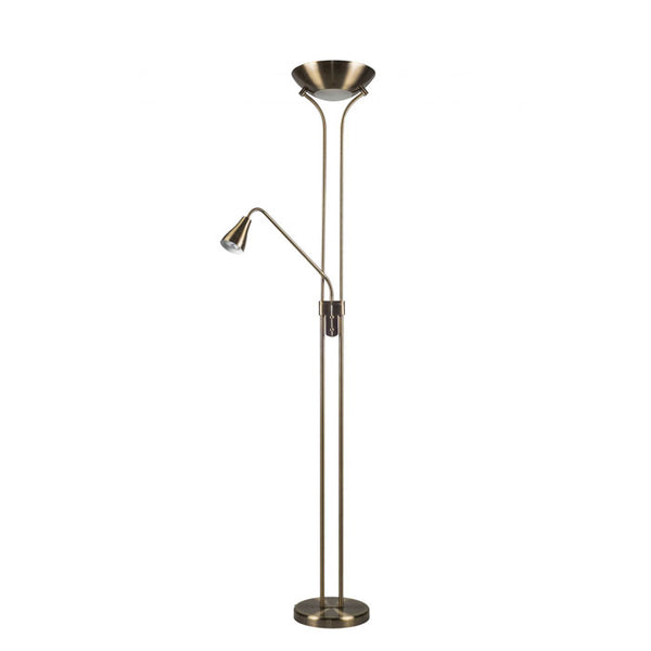 Magnalux Alba Mother and Child Floor Lamp Antique Brass ALB02ABFL