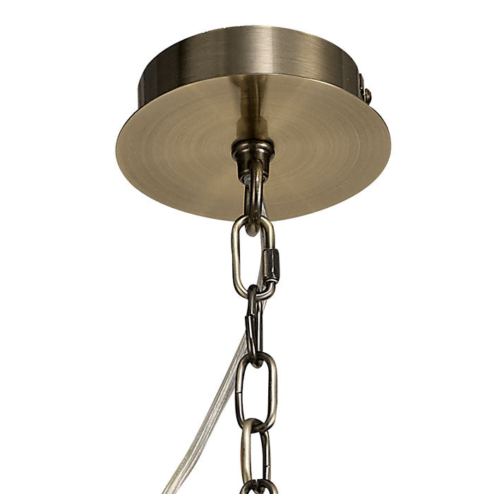 Lucia 5-Light Antique Brass Pendant / Semi Flush Pendant