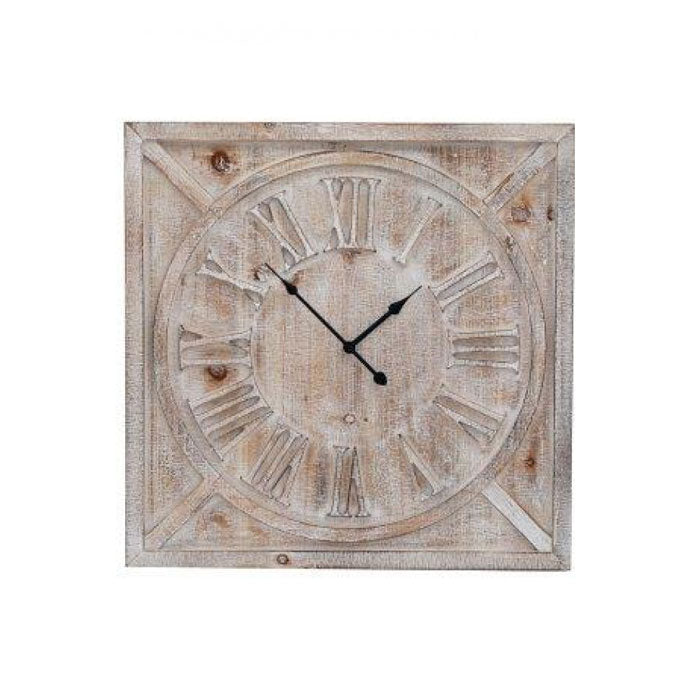 Wooden Square Wall Clock CL3019