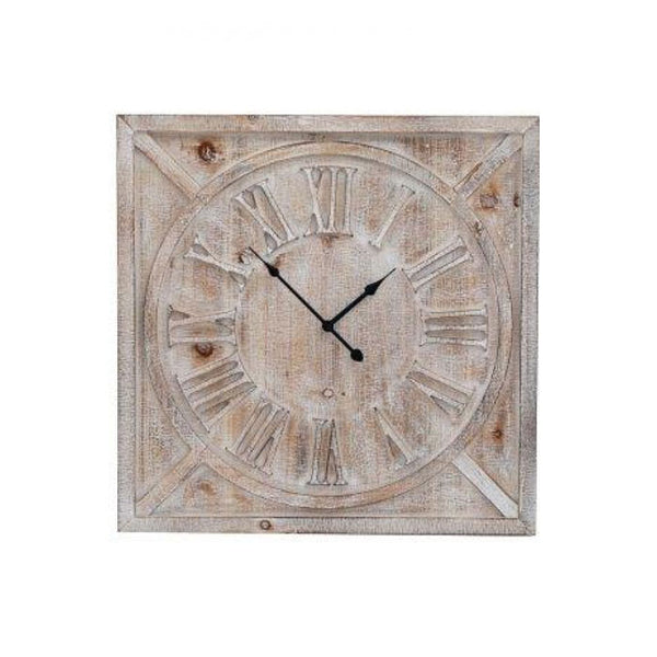 Wooden Square Wall Clock CL3019