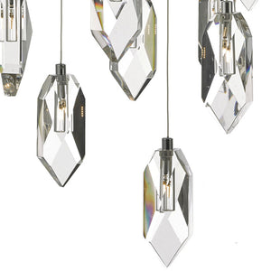 Dar Lighting Crystal 18 Light Cluster Pendant Polished Chrome & Crystal CRY1850