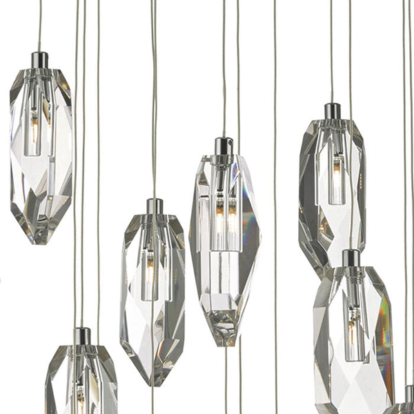 Dar Lighting Crystal 18 Light Cluster Pendant Polished Chrome & Crystal CRY1850