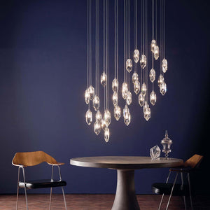 Dar Lighting Crystal 18 Light Cluster Pendant Polished Chrome & Crystal CRY1850