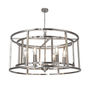 Magnalux Chester 6 Light Pendant Satin Chrome CHE06SC