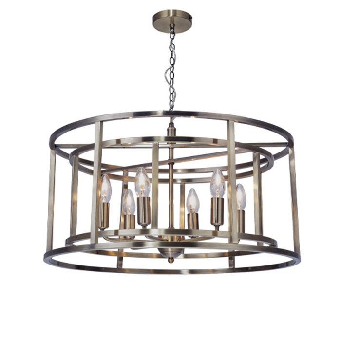 Magnalux Chester 6 Light Pendant Antique Brass CHE06AB