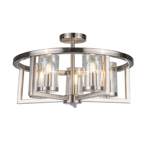 Magnalux Costello 5 Light Semi Flush Satin Chrome COS05SC