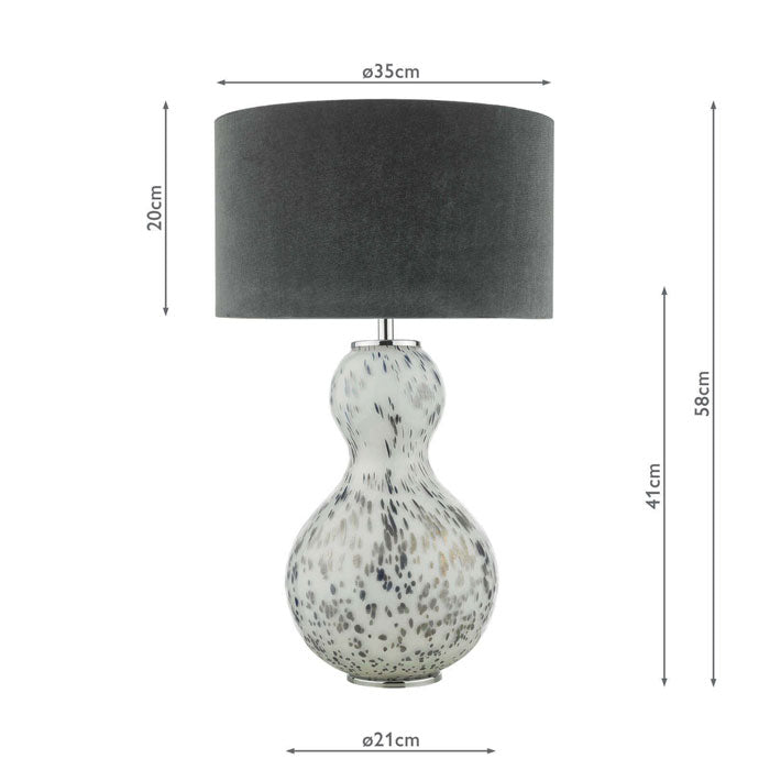 Dar Dascha Table Lamp Art Glass With Shade DAS4255-AKA6539