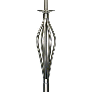 Dar Bybliss Floor Lamp Satin Chrome with Cream Shade – BYB4946