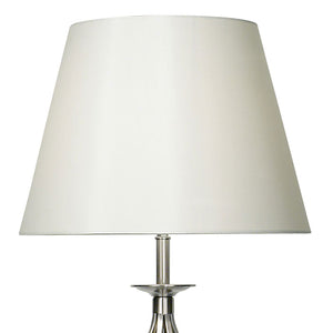 Dar Bybliss Floor Lamp Satin Chrome with Cream Shade – BYB4946