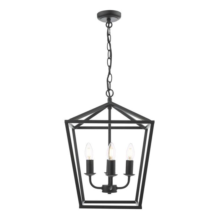 Dar Fionn 4 Light Lantern Matt Black FIO0422