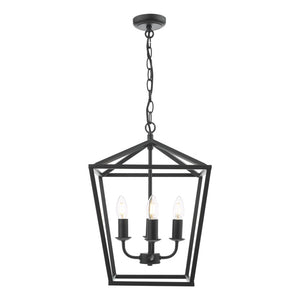 Dar Fionn 4 Light Lantern Matt Black FIO0422