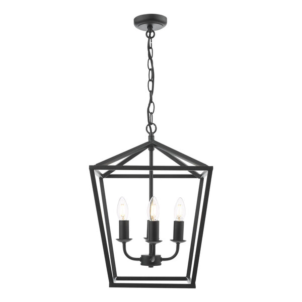 Dar Fionn 4 Light Lantern Matt Black FIO0422
