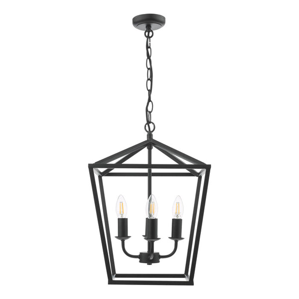 Dar Fionn 4 Light Lantern Matt Black FIO0422