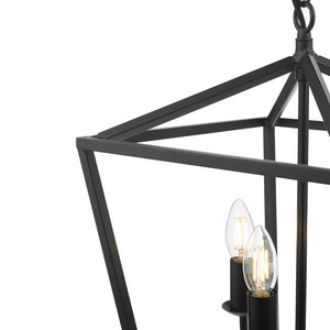Dar Fionn 4 Light Lantern Matt Black FIO0422