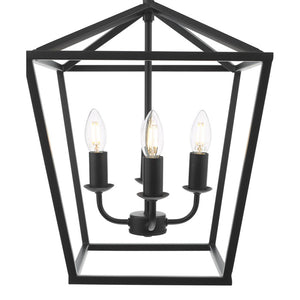 Dar Fionn 4 Light Lantern Matt Black FIO0422
