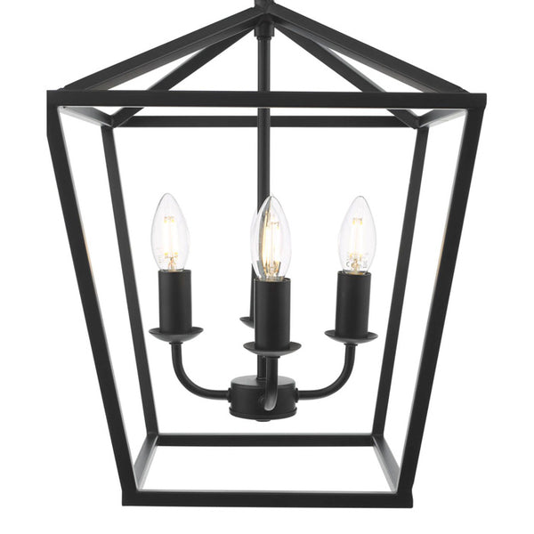 Dar Fionn 4 Light Lantern Matt Black FIO0422