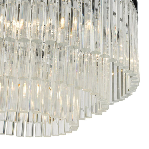 Dar Giovana 5 Light Pendant Glass & Polished Chrome GIO0508