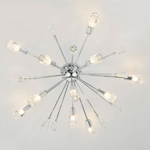Dar Lighting Kalyssa 11 Light Flush Ceiling Light in Polished Chrome and Glass KAL4808