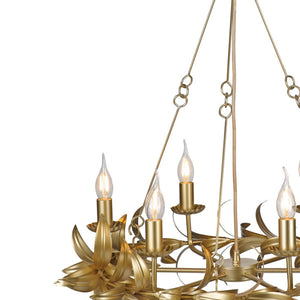 Dar Lighting Nadria 6 Light Pendant Satin Gold NAD0635