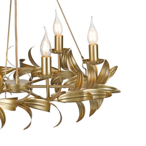Dar Lighting Nadria 6 Light Pendant Satin Gold NAD0635