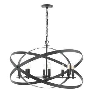 Dar Lighting Nitya 8 Light Pendant Matt Black NIT0822