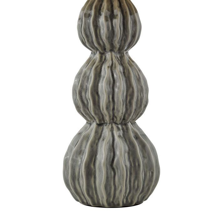 Dar Lorelai Ceramic Table Lamp Grey With Shade LOR4239