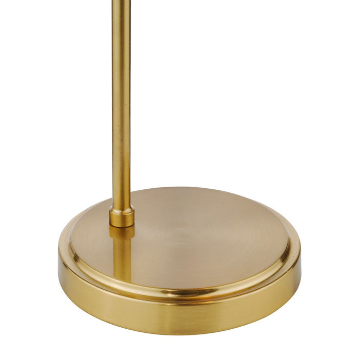 Dar Maude Table Lamp Natural Brass and Ribbed Glass MAU4242