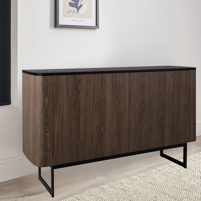 Dar Myron Cabinet Mocha Veneer and Matt Black 001MYR001