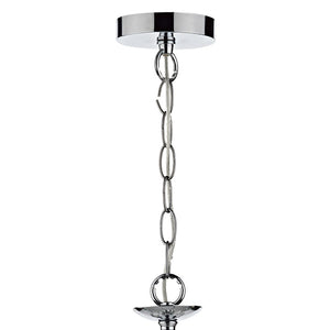 Dar Oleana 5 Light Armed Pendant Polished Chrome & Crystal – OLE0550