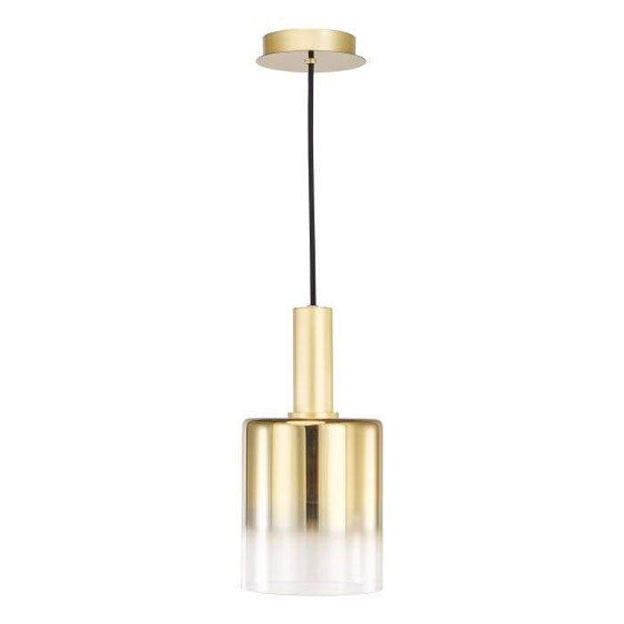 Dar Savannah Single Pendant Satin Gold & Gold Ombre Glass SAV8635