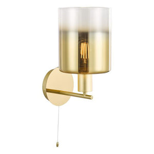 Dar Savannah Wall Light Satin Gold & Gold Ombre Glass SAV0735