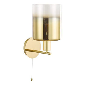 Dar Savannah Wall Light Satin Gold & Gold Ombre Glass SAV0735