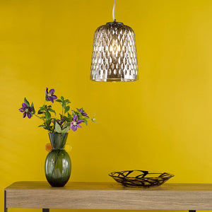 Dar Varius Pendant Matt Black and Smoked Glass VAR0110