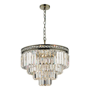 Dar Vyana 4 Light Chandelier Crystal & Antique Brass VYA0475