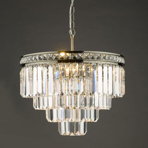 Dar Vyana 4 Light Chandelier Crystal & Antique Brass VYA0475