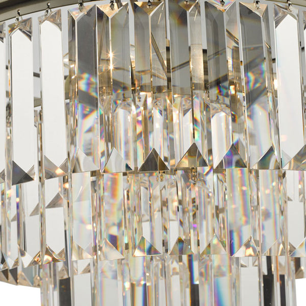 Dar Vyana 4 Light Chandelier Crystal & Antique Brass VYA0475