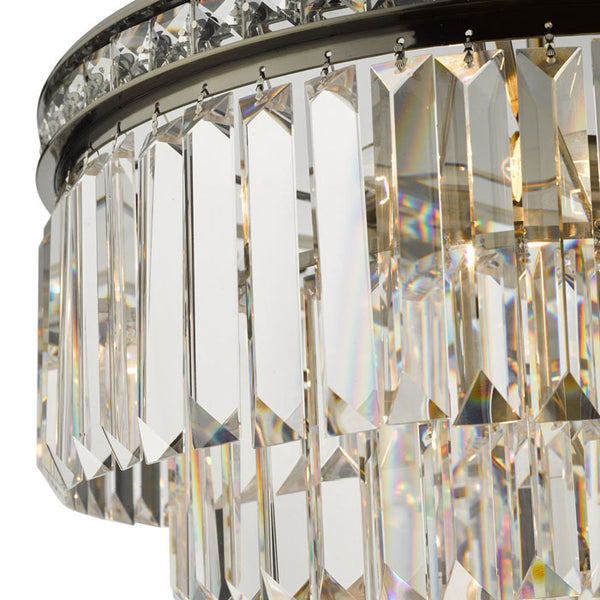 Dar Vyana 4 Light Chandelier Crystal & Antique Brass VYA0475